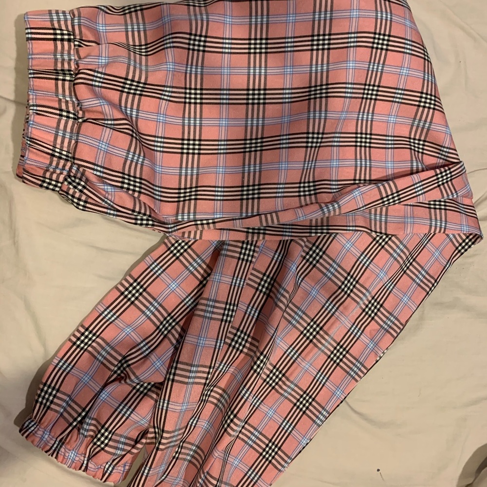 BRAND NEW PLAID JOGGERS
